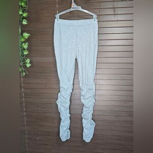 Shein Gray High Rise Ruched Skinny Leggings Women's Size Petite S